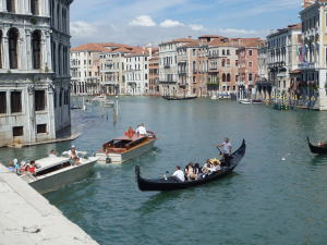 A Gondola on the Grand Canal in Venice