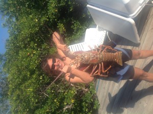 Neighbor with Bahamian Lobster