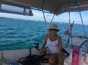 Sailing off Lubbers Quarters in the Sea of Abaco