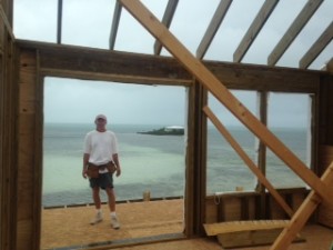 A boating friend building his own house in Hope Town