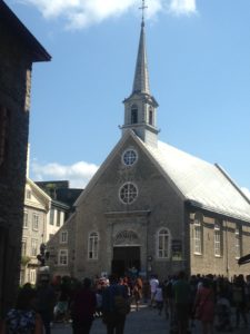Catholic church in Plaza Royale, the oldest Plaza in Quebec