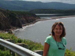 Dena along a section of the Cabot Trail